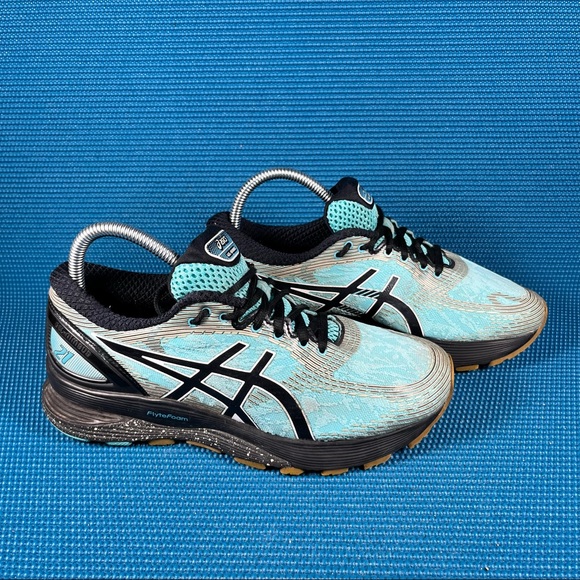 Asics Shoes - ASICS Gel-Nimbus 21 Winterized Black/Blue Running Shoes - Women 7.5